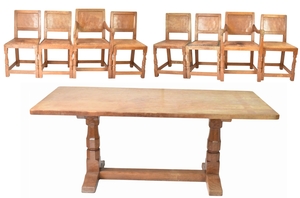 Robert 'Mouseman' Furniture bought as a wedding present in 1955 comes up for auction